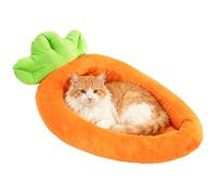Carrot Shaped Cat Bed - Plush Washable Nest, Creative Pet Supplies | Warm and Soft Cat Bed Dog Sleeping Pad, Comfortable Sleeping House for Small Pets, Soft Material Perfect for Indoor Relax