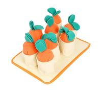 Carrot Snuffle Mat Dogs, Colorful Felt Dog Digging Toys and Feeding Pad, 8.27x11.02x1.97 Inches Interactive Toy, Food Puzzle Mat for Pets, Home, Crate Training, Travel Use