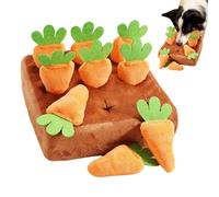 Carrot Snuffle Mat For Dog, Non-Slip Interactive Carrot Patch Dog Toy With 9 Plush Carrots, Enrichment Interactive Toys For Pet Stress Relieve Mental Exercise And Puppy Brain Training Foraging Skill