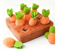 Carrot Snuffle Mat for Dogs, Interactive Dog Snuffle Mat with 9 Plush Carrots, Carrot Dog Toy for Mental Stimulation, Harvest Chew Toy for Encouraging Foraging, Sniffing Training & Stress Relief