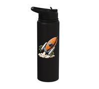 Carrot Spacecraft Rocket - Funny Space Vegetables Lover Stainless Steel Insulated Water Bottle