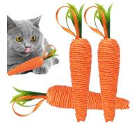 Carrot Toy for Dogs, Carrot Chew Toy for Rabbit | 3 Rabbit Carrot Chew Toys - Carrot Rabbit Chew Toy, Puppy Chew Toy, Molar Rabbit Teething Toy