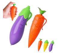 Carrot Voice Recorder Pen, 60-Second Playback & Ballpoint Pen, Learning Writing Tool for Kids, Classroom Homework Aid, Teacher Gifts, Creative Toy for Students (Carrot*1+Eggplant*1)