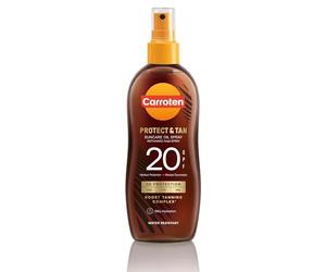 Carroten OmegaCare Tanning Oil SPF 20, 150 ml - Tan Accelerator with Sun Protection - Sun Tan Spray with Omega Fatty Acids - Spray Sunscreen with Carrot and Coconut Oils