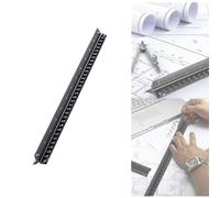 Carroterr 12" Architectural Scale Ruler, Aluminum Architect Triangular Ruler, Architect Triangular Ruler Black for Architects, Students, Draftsman, and Engineers
