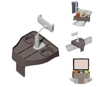Carroterr 3-in-1 Adjustable Hot Tub Tray Table with Cup Holder Phone Holder, Hot Tub Caddy Drink Tray, Clip-on Pool Cup Holder Phone Holder, Fits for Outdoor Inflatable Pools/Spas Caddy Drink Tray