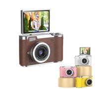 Carroterr 4K CCD Digital Zoom Camera, Digital Camera for Photography, 1080P 48MP Vlogging Camera with 2.4 Inch 180° Flip Screen, Foldable Screen Student Camera, 8X Digital Zoom Compact Retro Camera