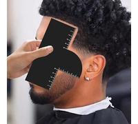 Carroterr Black Barber Enhancement Card, Enhancement Card for Barbers with Measurement Reusable Color Spray Edge Hair Liner Card, for Precise Edge Beard Line Up Tools Cutting Guide for Men