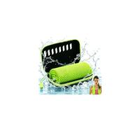 Carroterr Cooling Towels, 100x30 cm Microfibre Ice Scarf for Neck & Face, Instant Quick Drying Ice Cool Towel with Portable Silicone Sleeves, Lightweight Absorbent Compact Towel for Fitness Guys Yoga