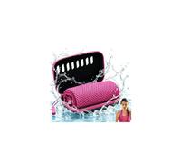 Carroterr Cooling Towels, 100x30 cm Microfibre Ice Scarf for Neck & Face, Instant Quick Drying Ice Cool Towel with Portable Silicone Sleeves, Lightweight Absorbent Compact Towel for Fitness Guys Yoga