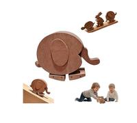 Carroterr Handmade Walking Wooden Animals, Pull and Push Walkable Animals, Mechanical Ramp Walker Toys, Rabbit Elephant Turtle Balance Sculpture, Educational Fun Science Gift