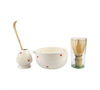 Carroterr heart design Matcha Set, Japanese Tea Ceremony Kit, Cute Matcha Making Kit for Matcha Lover, Complete Gift Set for Traditional Brewing, Tea Making Kit for mother/friends/lover