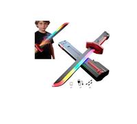 Carroterr Lightsaber 7 Color Flowing Spark Sword, Led Sword with Mist/Fog Effects, Auto-Eject Hilt, Motion-Sensor Sound, Flint Spark Feature for Cosplay, Rave & Display, Light Saber for Kids