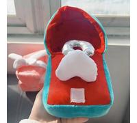 Carroterr Valentines Plush Ring Box for Proposal Engagement Promise, Pink Plush Love Heart Box, Romantic Couples Toy Hide Surprise Oversized Ring Boxs, Oversized Faux Diamond for Girls Women Wife