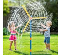 Carroterr Water Windmill, Windmill Water Sprinkler for Kids Summer Toys, Automatic Rotating WaterToys, with 3 Blades & 27 Nozzles, 360° Spining Summer Fun Play for Boys, Girls, Pets and Lawn Watering