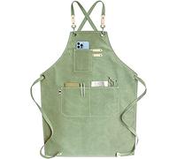 carrotez Adjustable Over sized Plus Size Canvas Apron with Pockets Men and Women Aprons, Mint, XL