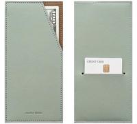 Carrotez Cash Card Envelope Variation, Mint Grey, No Logo, Money Envelope With a Card Hole at the Backside