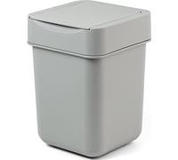 carrotez Mini Trash Can, Countertop Trash Can 2 Liter/ 0.5 Gallon, Mini Wastebasket, Garbage Container Bin for Coffee Area, Bathroom, Kitchen, Office, Tabletop- Grey