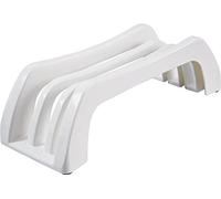 carrotez Plastic Cutting Board Holder, 3-Compartment Storage Organizer, 0.6 Inch Slots, White
