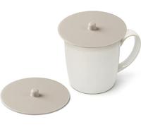 Carrotez Silicone Cup Cover Lids, 4.3 Inch, 2 Pack - Ivory