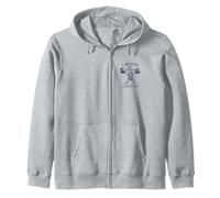 Carrots and Discipline Weightlifting Rabbit Vintage Design Zip Hoodie
