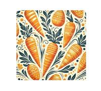 Carrots and Orange Polka Dots Camera Wrap Cloth, Squares Magic Self-Adhesive Cloth for Lens Camera Anti-Scratch Lens Protector Makeup Wrap Cloth Bag 21.7" x 21.7"