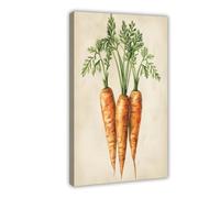 Carrots Botanical Canvas Poster Wall Art Decor Print Picture Paintings for Living Room Bedroom Decoration 12x18inch(30x45cm)