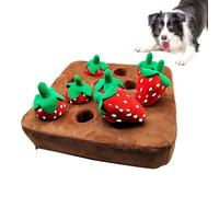 Carrots Farm Dog Toy - Dog Plush Strawberry Toy Mats | 12 Strawberry Plush Vegetable Field Pull Plush Strawberry Dog Chew Toy Interactive Toy Chewing Toys for Dogs