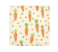 Carrots Orange Polka Dots Camera Wrap Cloth, Squares Magic Self-Adhesive Cloth for Lens Camera Anti-Scratch Lens Protector Makeup Wrap Cloth Bag 13.8" x 13.8"