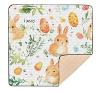 Carrots Watercolor White Cute Foldable Baby Playmat for Floor Waterproof Infant Play Mat for Babies Infants Toddlers, 50'' x 50''