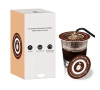 carrottimes 50 Pcs Disposable Coffee Filters, Portable Mini Pour Over Coffee Filter for Cup, Small Paper Coffee Filters for Drip Coffee, Perfect for Camping, Home, Office (Brown)