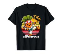 Carroty Kid Retro Funny Karate Vegetable Pun T-Shirt