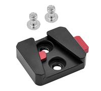 Carrttline 1/4 Universal V Mount Battery Quick Release Plate Adapter Accessories Portable Single Base for All Ptz and Camera Black