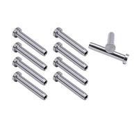 Carrttline 10Pcs Stainless Steel Stemball Swage Stud Dead Ends Threaded Stud Paired with Cable Tensioner for 1/8Inch Cable Railing Kit