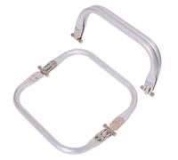 Carrttline 2 Pcs 6 Inch Metal Purse Frame Rectangle Bag Kiss Clasp Lock U-Shaped Bag Handle Arch Frame Internal Tubular Hardware