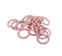 Carrttline 20 pcs 10mm x 14mm x 1mm Copper Washer Seal Spacer Seal