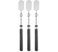 Carrttline 3 Pieces Telescoping Inspection Mirror Observe Mirror Inspection Tool for Check The Condition of The Vehicle(Oval)