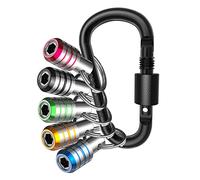 Carrttline Bit Holder Keychain, 5Pcs 1/4 Hex Shank Impact Drill Bit Keychain Quick Change Connect Holder Drill Screw Adapter