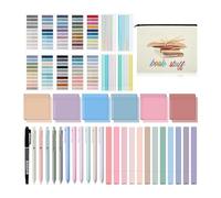 Carrttline Book Annotation Kit, Set of Pencil Case Pouch,300 Sheets Transparent Sticky Notes, for Book Lover Gift BookwormAnnotator, Fine Workmanship