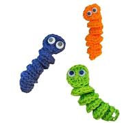 Carrttline Handmade Worry Worm Gift, Crochet Worry Worm Inspirational Cares, Cute Knitted Gift A