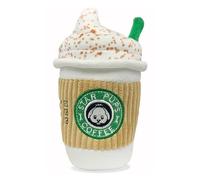 Carrttline Parody Star Pups Coffee Dog Toy Pup' Spice Latte - Fall Funny Parody Plush Squeaky Holiday Toys for Medium