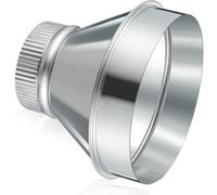 Carrttline Round Crimped Pipe Galvanized Steel Air Duct Adapter 7 Inch to 4 Inch Reducer Increaser for HVAC Ventilation System