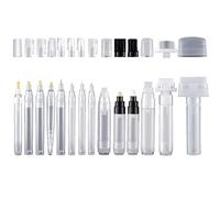 Carrttline Set of 14 Fillable Blank Paint Touch Up Pen Markers Refillable Paint Pen Clear Empty Markers Empty Paint Tube