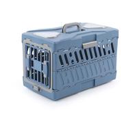 Carry Box for Cats, Foldable and Portable Transport Box in Cage Shape, Portable Small Dog Transport Box with Handle, for Small Dogs and Cats on the Go on the Plane Car Camping Hiking