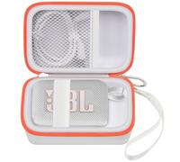 Carry Case Compatible with JBL Go 4 - Portable Bluetooth Speaker Box Pro Sound, Also for Go 3/Go3 Eco/Go2 Waterproof Mini Wireless Speaker - Case Only (White)