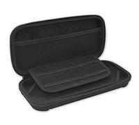 Carry Case Compatible With Nintendo Switch,HONEST KIN Protective Pouch Hard Shell Travel Bag with 10 Game Cards Slots,Shockproof Inner Pocket Switch Carrying Case for Boys Girls [Black]