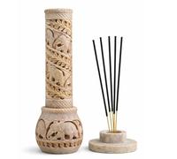 Carry Me Hand Carved Soapstone Incense Stick Holder