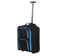 Carry On 45x35x20 cm Travel Bag Trolley Bag Suitcase (Black Sky Zipper)