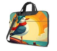 Carry On Backpack A Seagull Wearing A Hat And Scarf Stands On A Boat At Sunset Laptop Bag 16 Inch Laptop Case Laptop Travel Backpack(29x40cm)