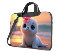 Carry On Backpack Adorable Seal Pup With Flower On Head At Sunset Laptop Bag Laptop Backpack For Men Travel Laptop Backpack(26x36cm)